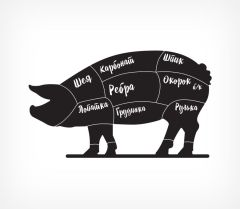  Меловая табличка «Хрюшка» с печатью BB PIG PRINT