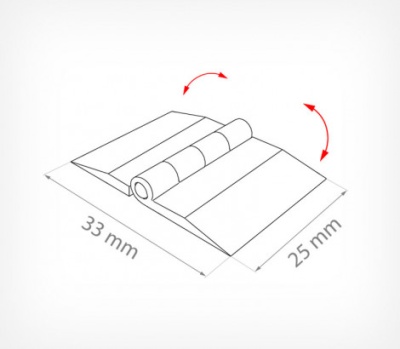  Петля пластиковая прозрачная 25х32 мм ACR-HINGE