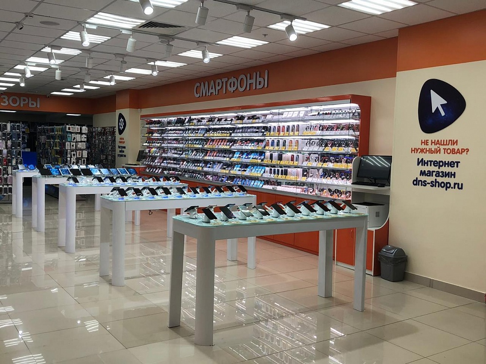 Портфолио, примеры работ, проекты компании Все для Торговли. Объект - Магазин DNS (Москва метро - Автозаводская)