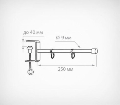  Держатель вывески с пластиковыми крючками CLAMP –TUBE-I-H