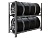  Стеллаж MS PRO 1200/1353X606 стационарный для хранения 8 шин