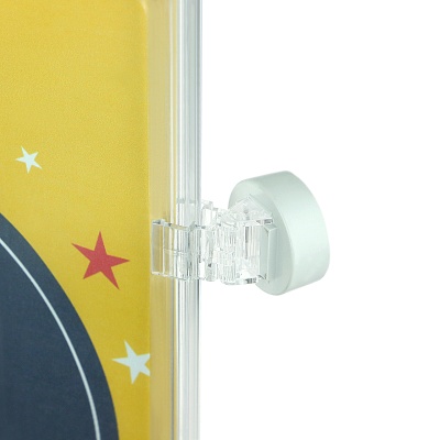  Стойка информационная на магнитах MGT-RND-180 с рамкой PF-A4, цвет прозрачный