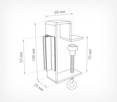  Струбцина с держателем вывесок и отгибом SUPERGRIP CLAMP-L SGT-25