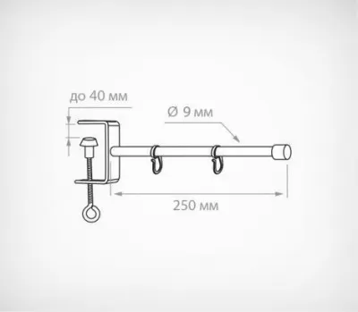  Держатель вывески с пластиковыми крючками CLAMP –TUBE-I-H