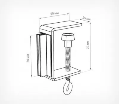  Струбцина с держателем вывесок SUPERGRIP CLAMP SGT-25